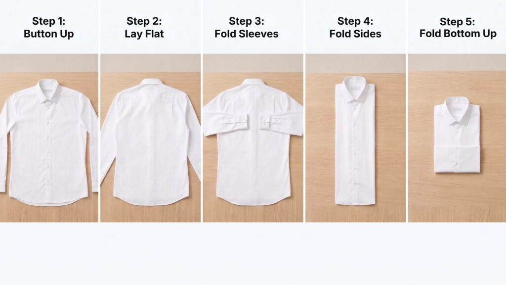 How to Fold a Shirt for Travel 1