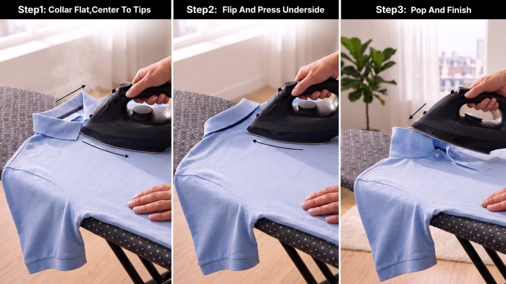 How to Iron A Polo Shirt steps